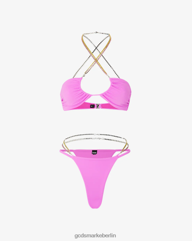 GCDS Frauen Bling-Bikini LP42F477 Fuchsie Kleidung