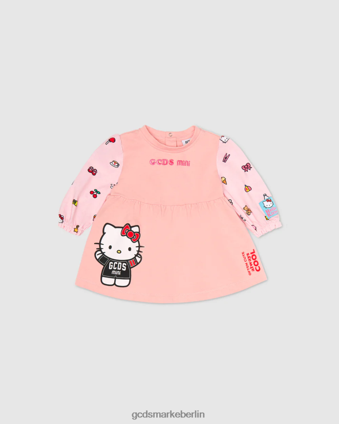 GCDS Kinder Baby-Hallo-Kitty-Kleid LP42F618 Rosa Kleidung